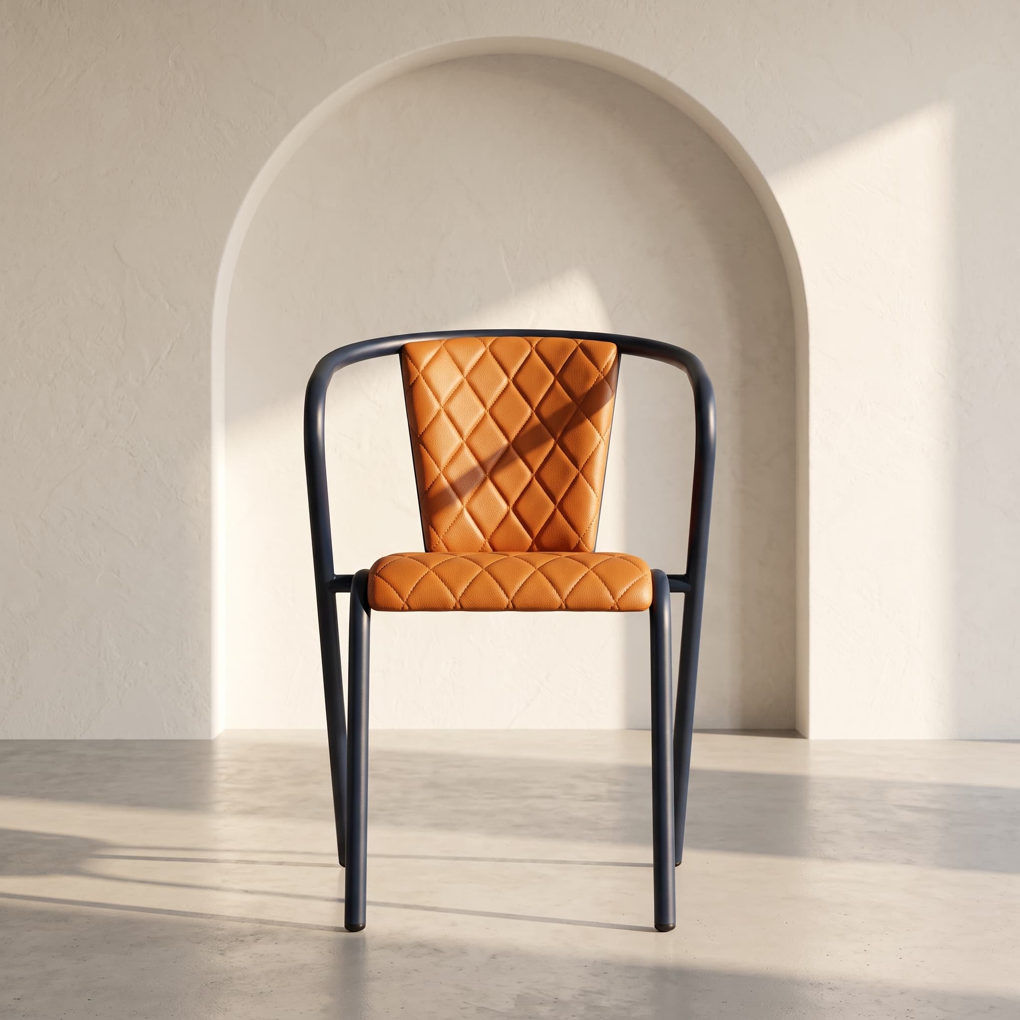Cognac Curve Chair — view 1